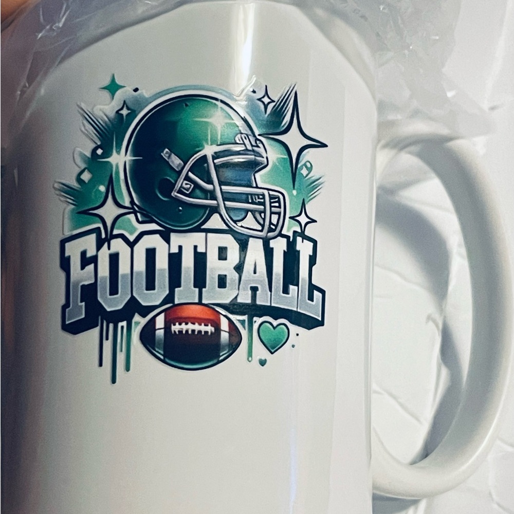 Football Themed White Mug